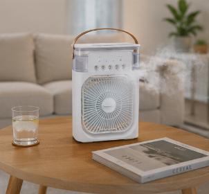 Ventilador Climatizador con pulverizador portátil