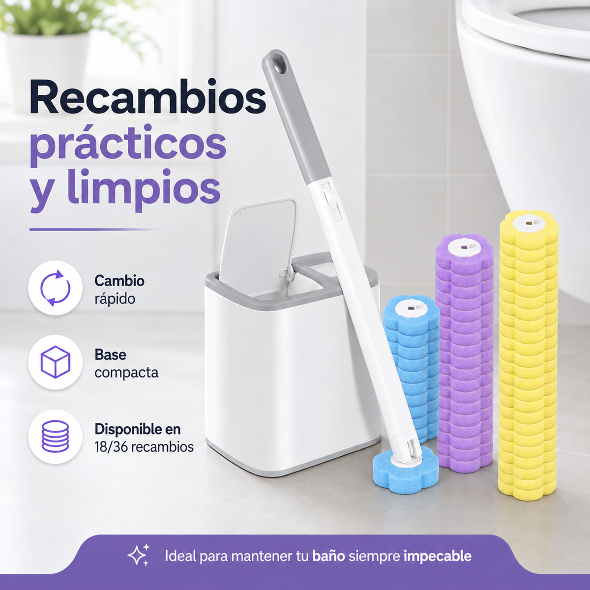 Limpiador de Inodoro con 24 recambios