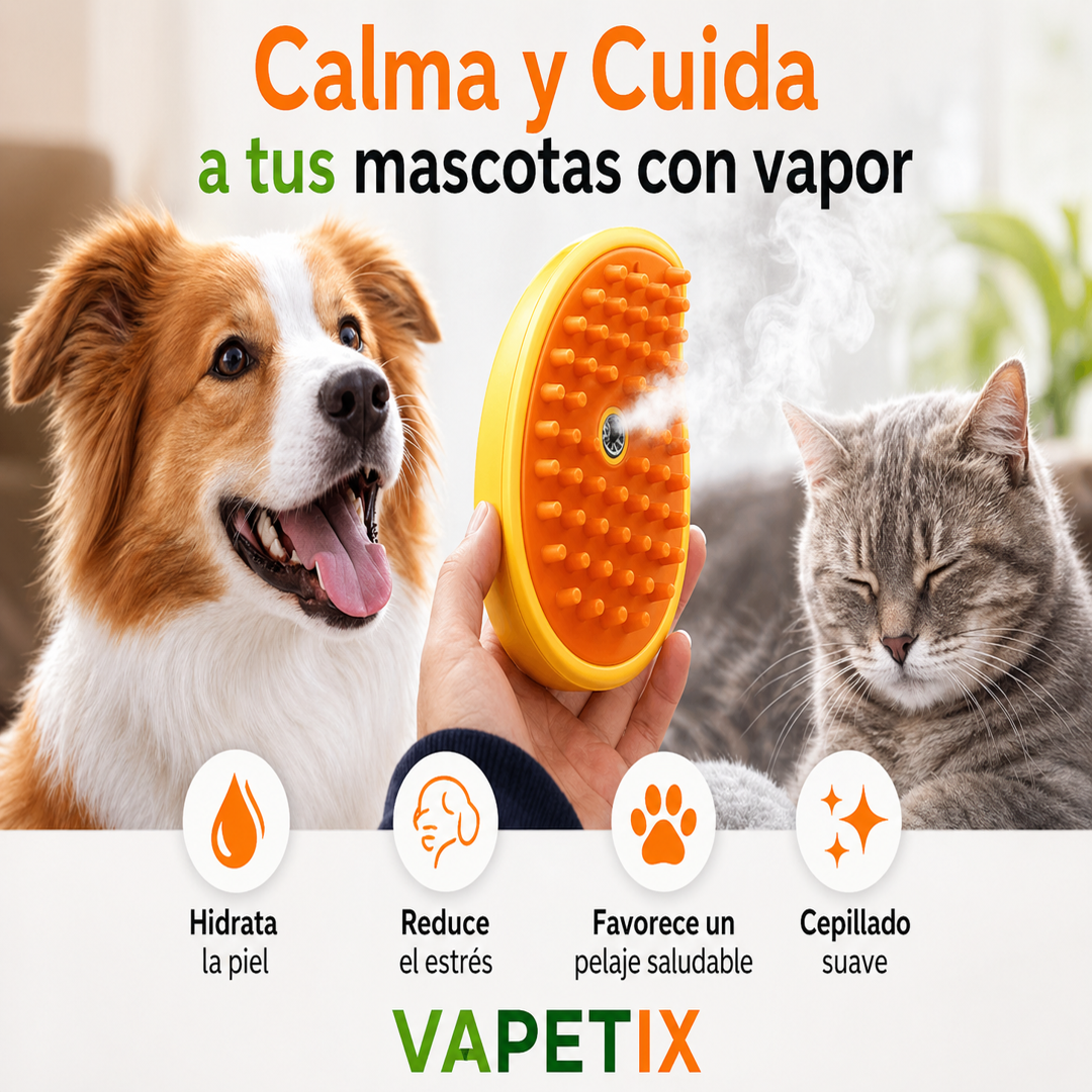 Cepillo Vaporizador 3 en 1 para Perros y Gatos™